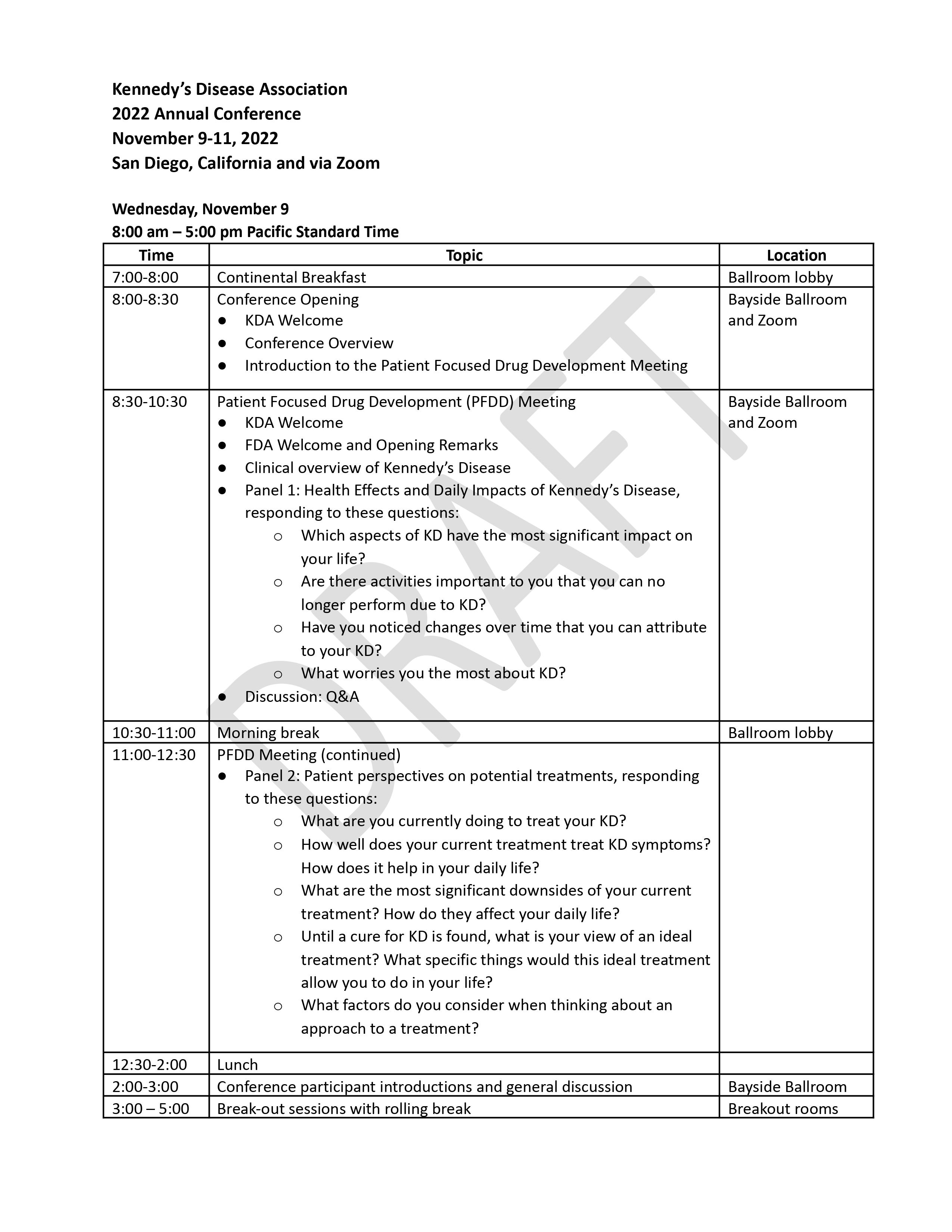 agenda